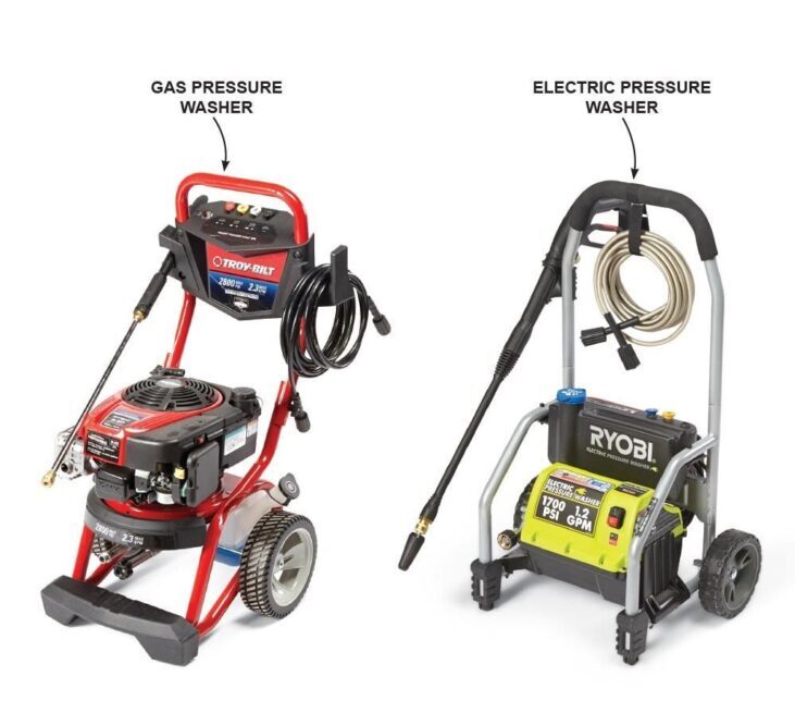 gas pressure vs electric pressure washer