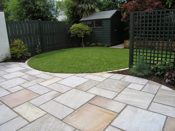creating decorative Hard Standing Areas to reduce lawn